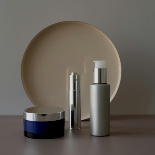 Elegant display of skincare products in a minimalist style, ideal for modern beauty brands.